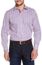 Men's Tailorbyrd Nico Regular Fit Geo Print Sport Shirt - Pink