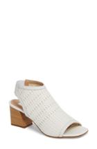 Women's Topshop Nifty Woven Flared Heel Sandal .5us / 36eu - White