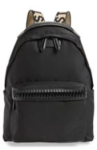 Stella Mccartney Logo Strap Nylon Backpack - Black