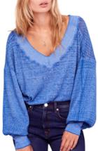 Women's We The Free By Free People South Side Thermal Top - Blue