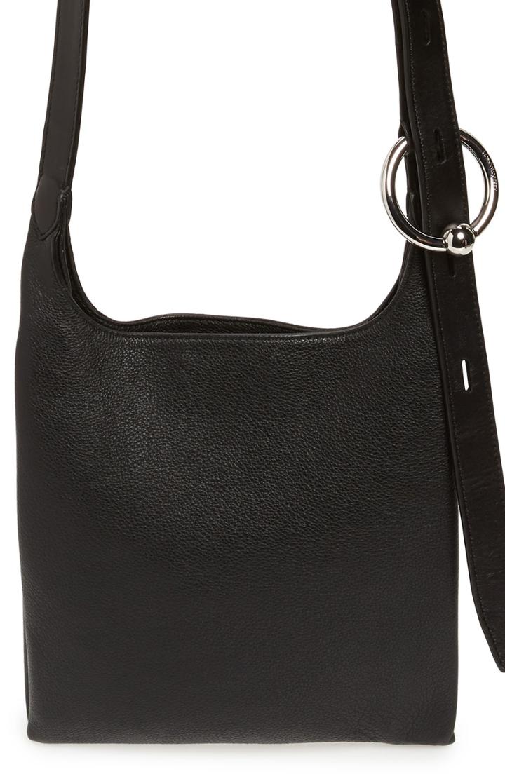 Rebecca Minkoff Small Karlie Leather Feed Bag - Black