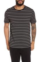 Men's Vince Slim Fit Heathered Stripe T-shirt - Black