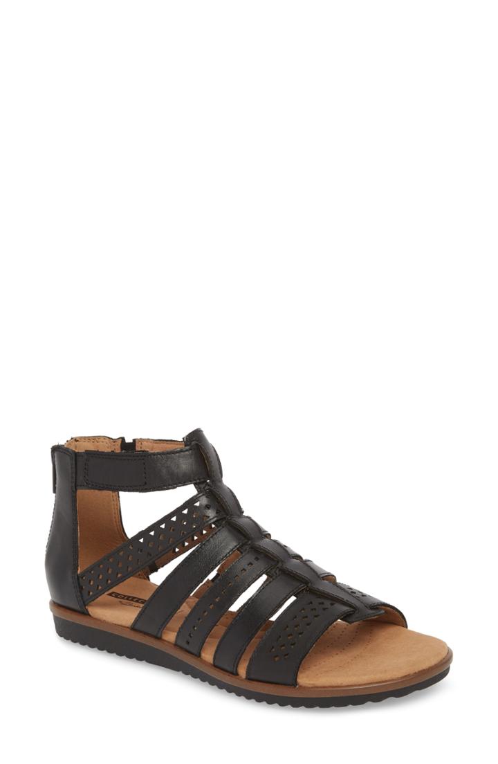 Women's Clarks Kele Lotus Sandal .5 M - Black