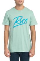 Men's Rvca Scribe Logo T-shirt, Size - Green