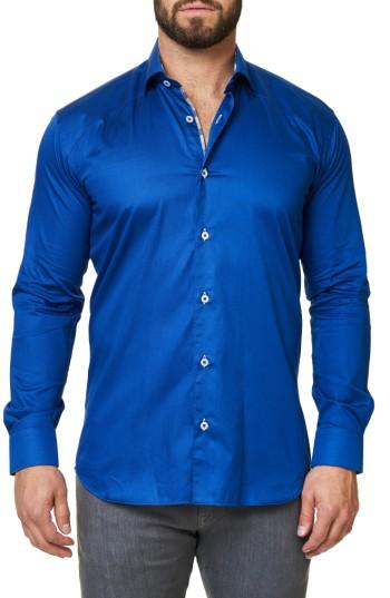 Men's Maceoo Trim Fit Sport Shirt (m) - Blue