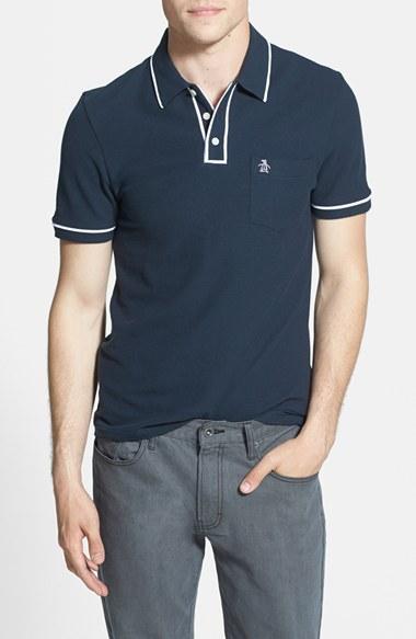 Men's Original Penguin 'earl' Pique Polo, Size - Blue