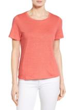 Women's Eileen Fisher Organic Linen Tee, Size - Pink