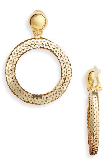 Women's Oscar De La Renta Sequin Drop Earrings