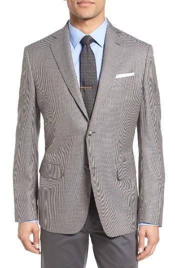 Men's John W. Nordstrom Classic Fit Houndstooth Wool Sport Coat