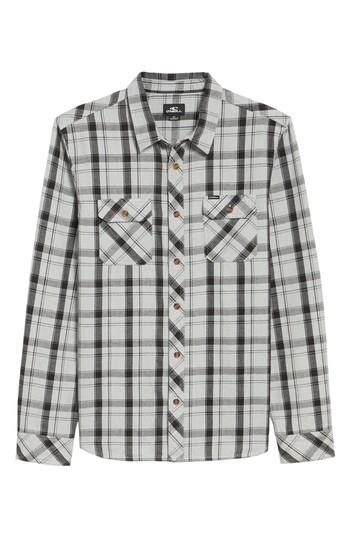 Men's O'neill Carpenter Flannel Shirt, Size - Grey