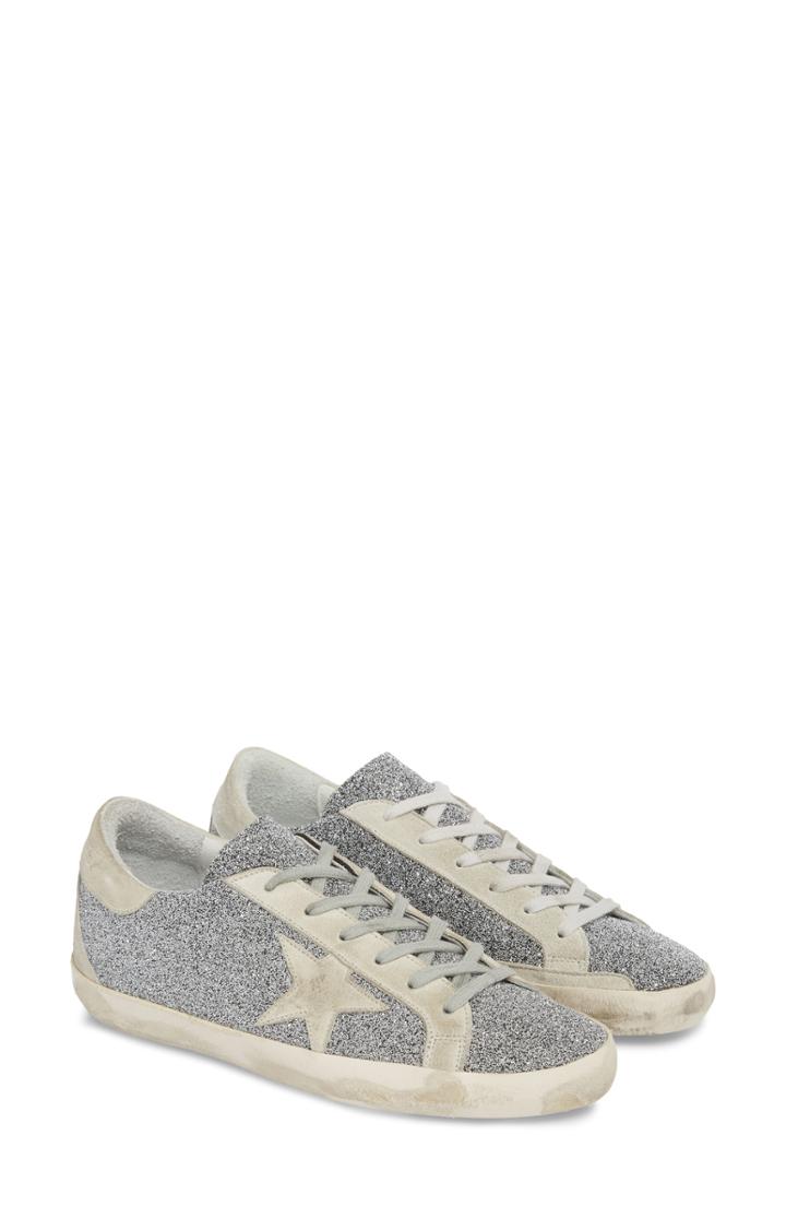 Women's Golden Goose Superstar Crystal Embellished Sneaker Us / 37eu - Metallic