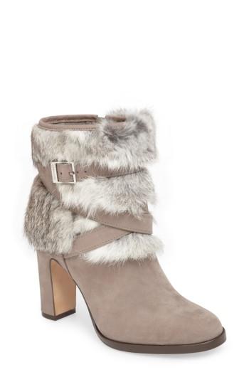 Women's Louise Et Cie Yuma Genuine Rabbit Fur Bootie M - Grey