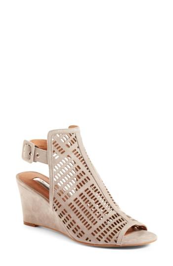 Women's Halogen Rosina Laser Cut Wedge Sandal .5 M - Beige