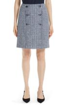 Women's St. John Collection Contrast Geometric Knit Sailor Skirt - Grey