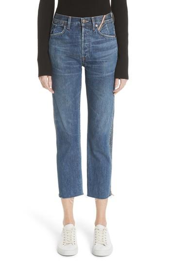 Women's Jean Atelier Hunter Side Zip Crop Jeans - Blue