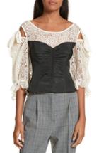 Women's Rebecca Taylor Malorie Embroidered Eyelet Top - White