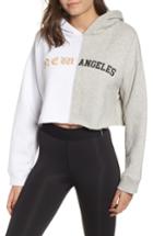 Women's Kendall + Kylie Split Hoodie Sweatshirt - Grey