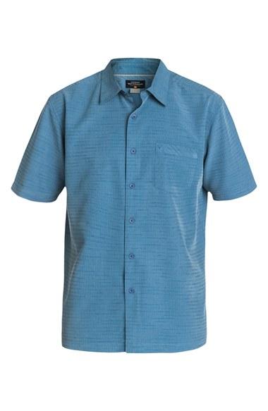 Men's Quiksilver Waterman Collection 'centinela 4' Short Sleeve Sport Shirt - Blue