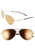 Women's Smith 'audible - Chromapop' 60mm Polarized Aviator Sunglasses - Gold/ Polar Bronze Mirror