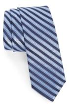 Men's Nordstrom Men's Shop Milliner Stripe Silk Tie, Size - Blue