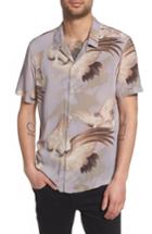 Men's Allsaints Wader Regular Fit Short Sleeve Sport Shirt - Grey
