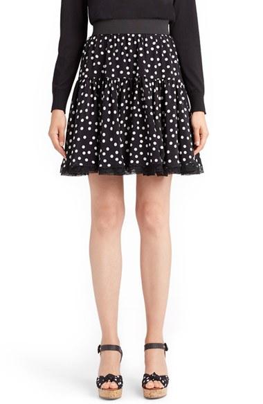 Women's Dolce & Gabbana Polka Dot Silk Skirt
