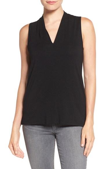 Women's Vince Camuto Sleeveless V-neck Top - Black