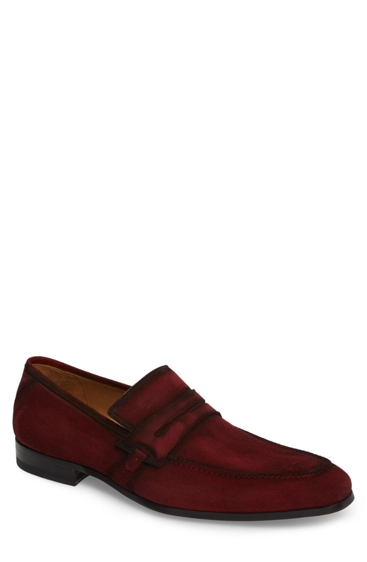 Men's Mezlan Ulpio Apron Toe Penny Loafer .5 M - Red