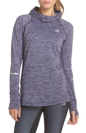 Women's New Balance Wt73220 Hoodie - Purple
