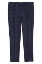 Men's Boss Pirko Flat Front Plaid Wool Blend Trousers