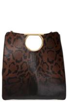 Salvatore Ferragamo Vela Genuine Calf Hair Tote - Brown