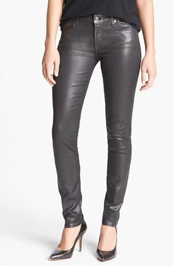 7 For All Mankind 'higher Gloss Gummy' Skinny Jeans (armor Grey) Womens Armor Grey