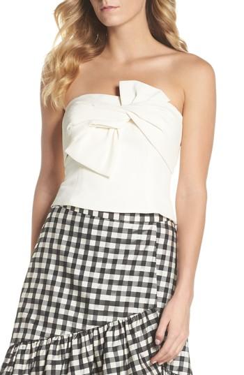 Women's Eliza J Strapless Bow Crepe Top - White
