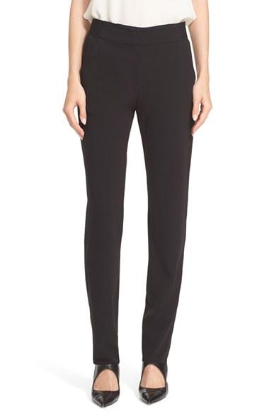 Women's Armani Collezioni Slim Stretch Wool Pants