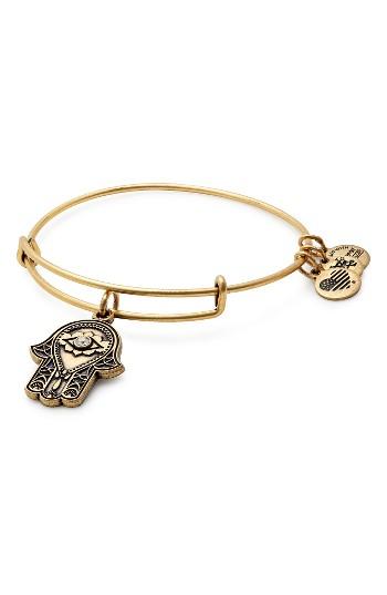 Women's Alex And Ani Hand Of Fatima Adjustable Wire Bangle