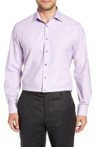 Men's Nordstrom Men's Shop Tech-smart Traditional Fit Stretch Solid Dress Shirt 32/33 - Purple