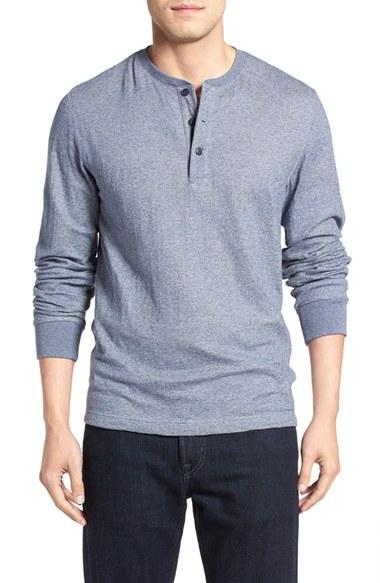Men's Nordstrom Men's Shop Long Sleeve Henley - Blue