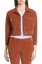 Women's A.l.c. Deren Corduroy Crop Jacket - Brown