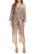 Women's Lucky Brand Faded Floral Cropped Jumpsuit - Pink