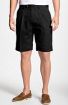 Men's Cutter & Buck Double Pleated Microfiber Twill Shorts - Black