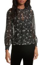 Women's Veronica Beard Walker Metallic Stripe Silk Blouse - Green