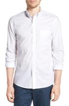 Men's Nordstrom Men's Shop Trim Fit No-iron Sport Shirt - White