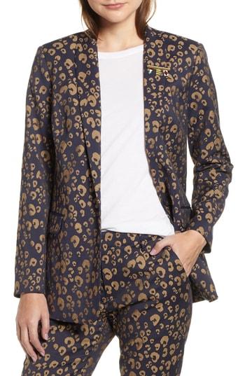 Women's Scotch & Soda Stretch Jacquard Tailored Blazer - Blue
