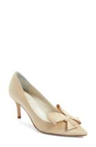 Women's Something Bleu Caitlin Bow Pointy Toe Pump M - Beige