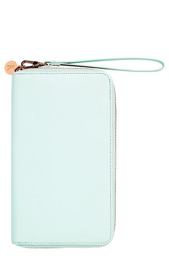 Women's Kikki.k Leather Zip-around Travel Wallet - Black