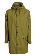 Men's Rains Waterproof Hooded Long Rain Jacket - Green