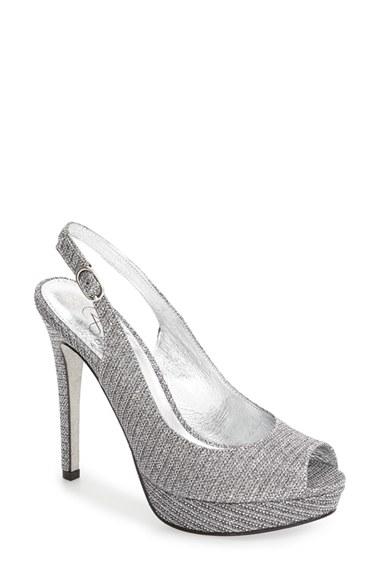 Women's Adrianna Papell Rita Platform Slingback Sandal .5 M - Metallic
