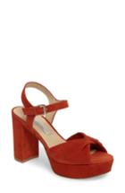 Women's Kristin Cavallari Ryne Twist Toe Platform Sandal .5 M - Orange