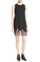 Women's Mcq Alexander Mcqueen Lace Trim Shift Dress - Black
