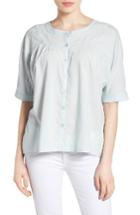 Women's Caslon Embroidered Cotton Top